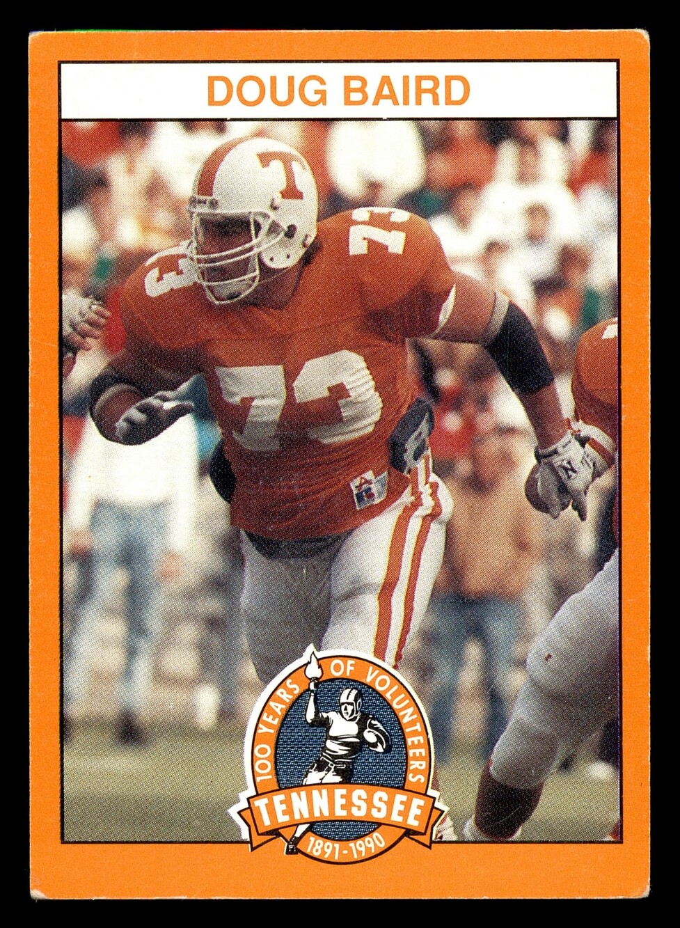1990 Tennessee Volunteers Centennial Doug Baird #73 Football Card Vintage
